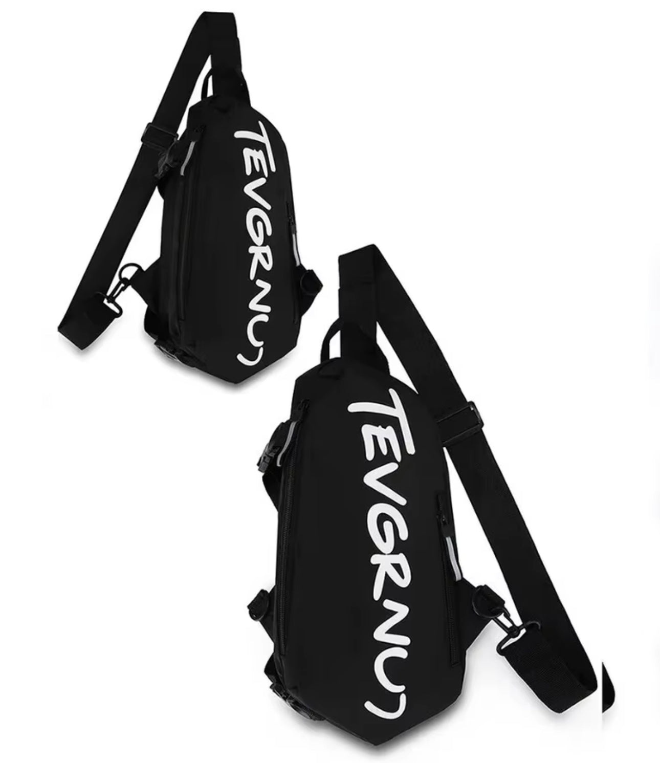 Waterproof chest bag with adjustable strap – available in white and black