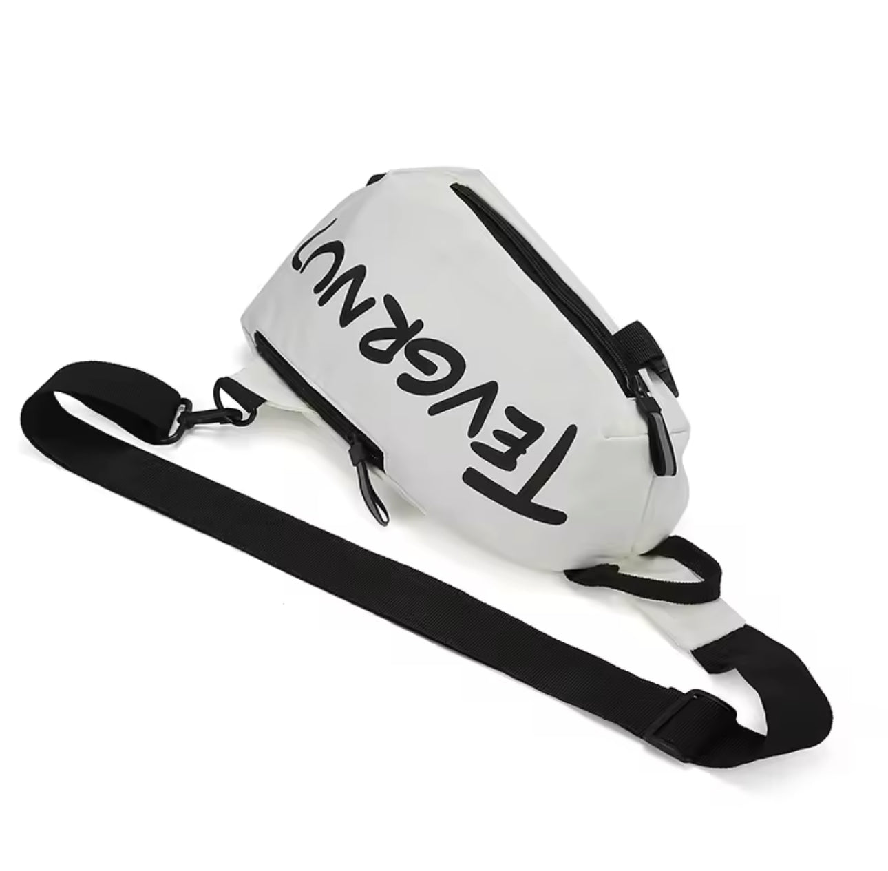 Waterproof chest bag with adjustable strap – available in white and black